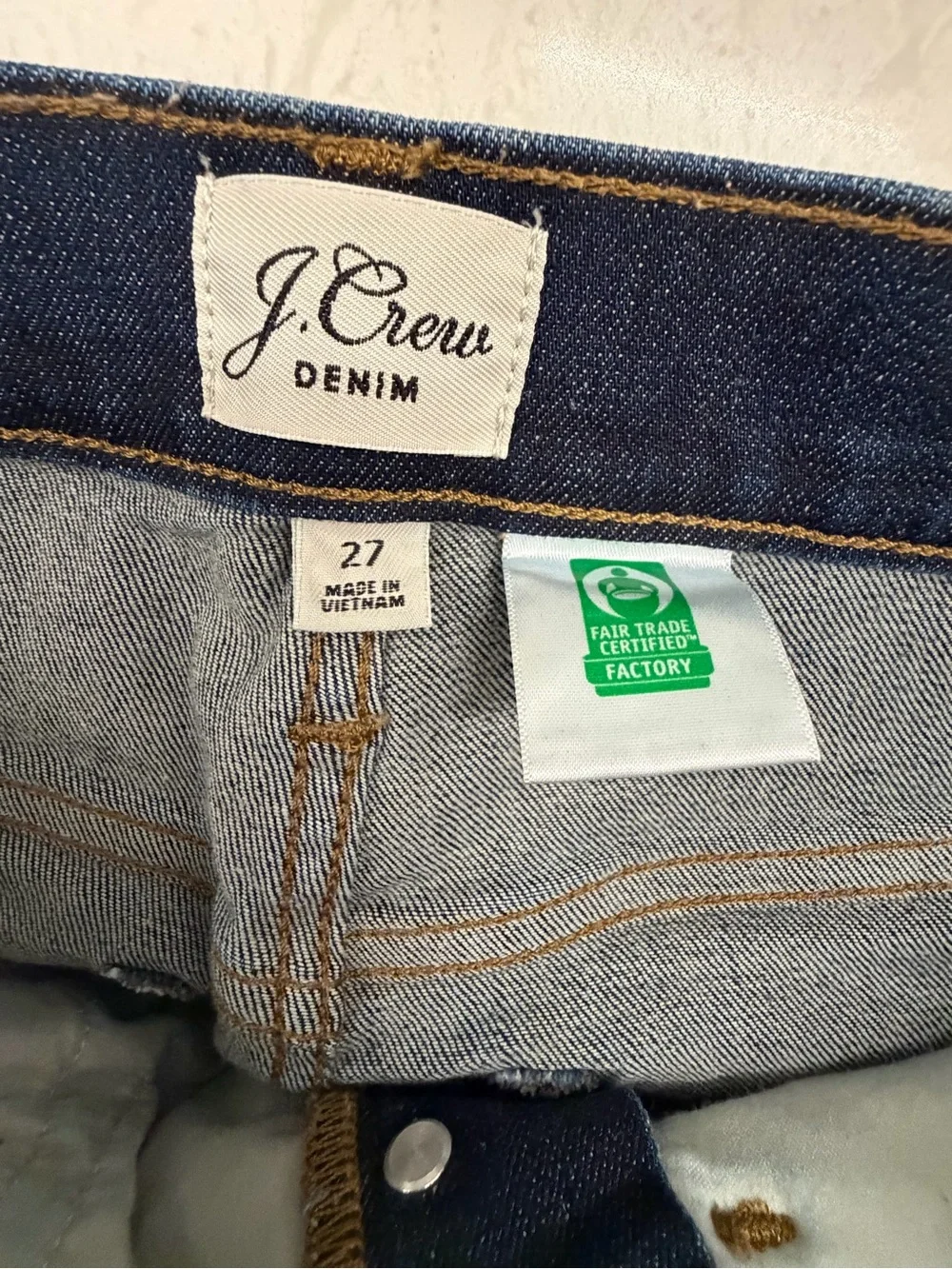 J. Crew Women's Dark Indigo Button-Fly Flare Jeans